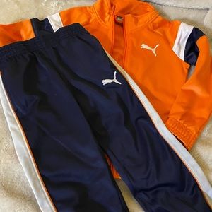 Boys size 5 blue and orange Puma outfit